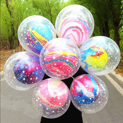 10Pcs 12 inch Double Layer Agate Balloons