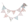 Floral Fabric Bunting Banner Shabby Chic